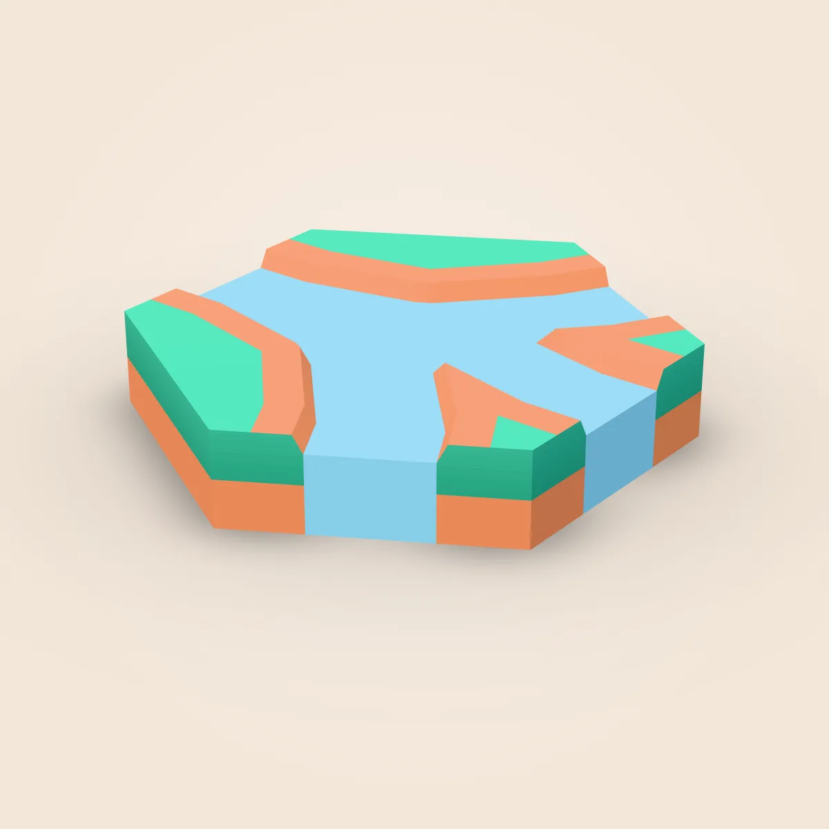 River Intersection Type D Model