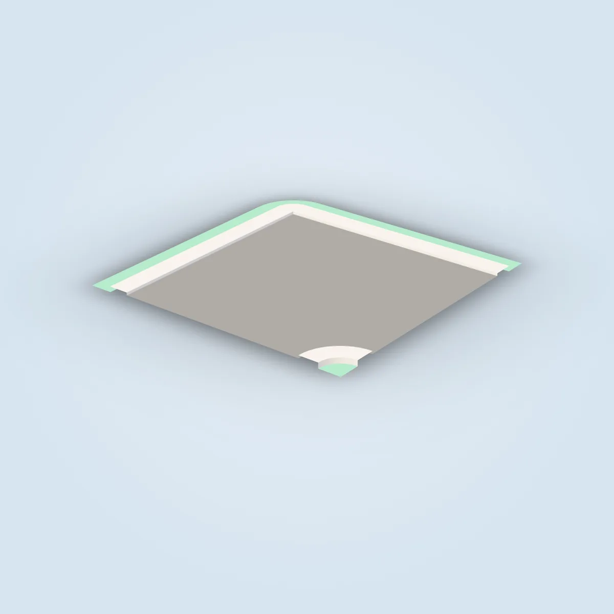 Road Corner Small Square Model
