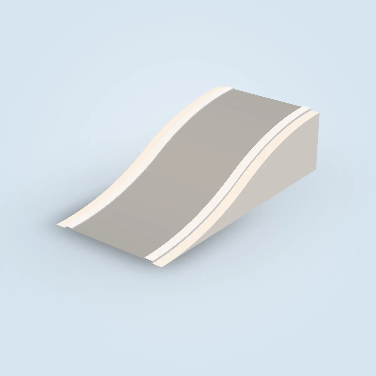 Road Ramp Long Curved Wall Model
