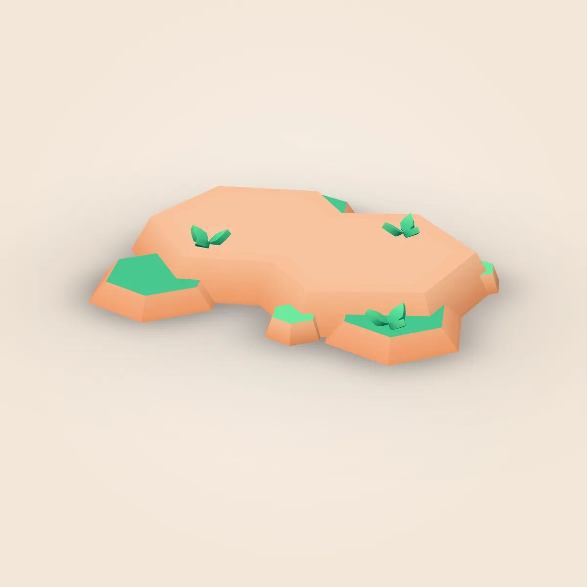 Rock Flat Grass Model
