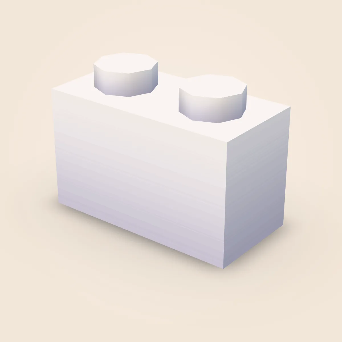 Round Simple Brick 1x2 Model