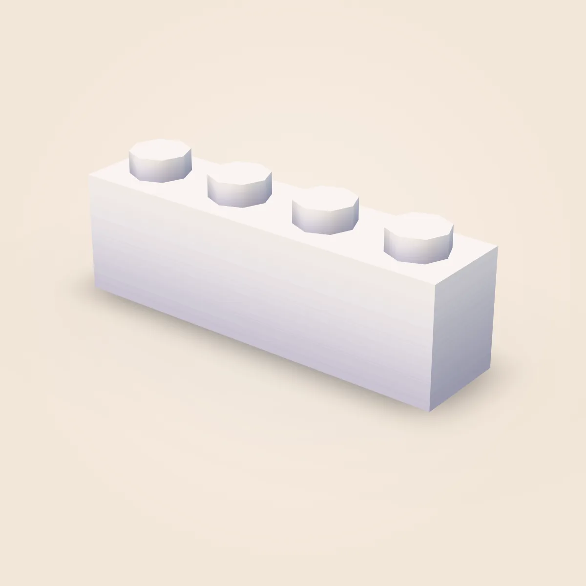 Round Simple Brick 1x4 Model