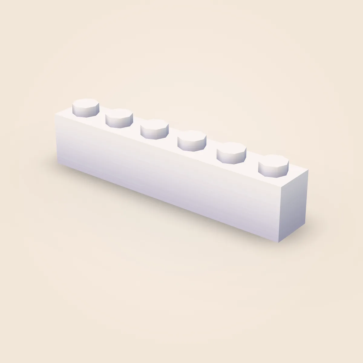 Round Simple Brick 1x6 Model