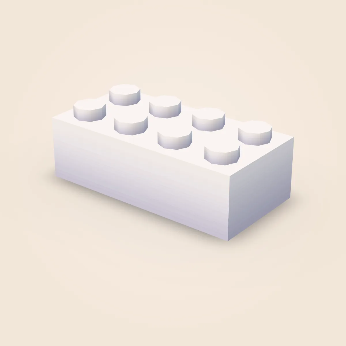 Round Simple Brick 2x4 Model