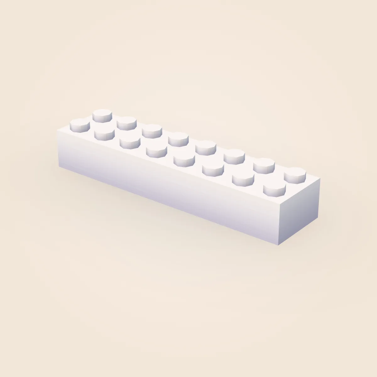 Round Simple Brick 2x8 Model