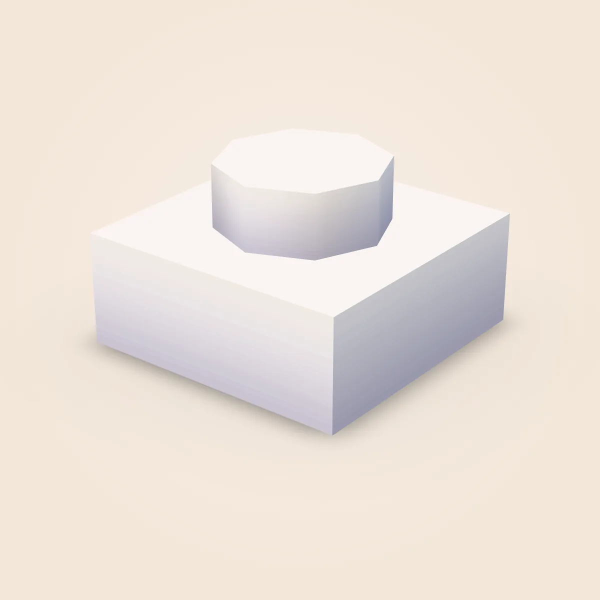 Round Simple Plate 1x1 Model
