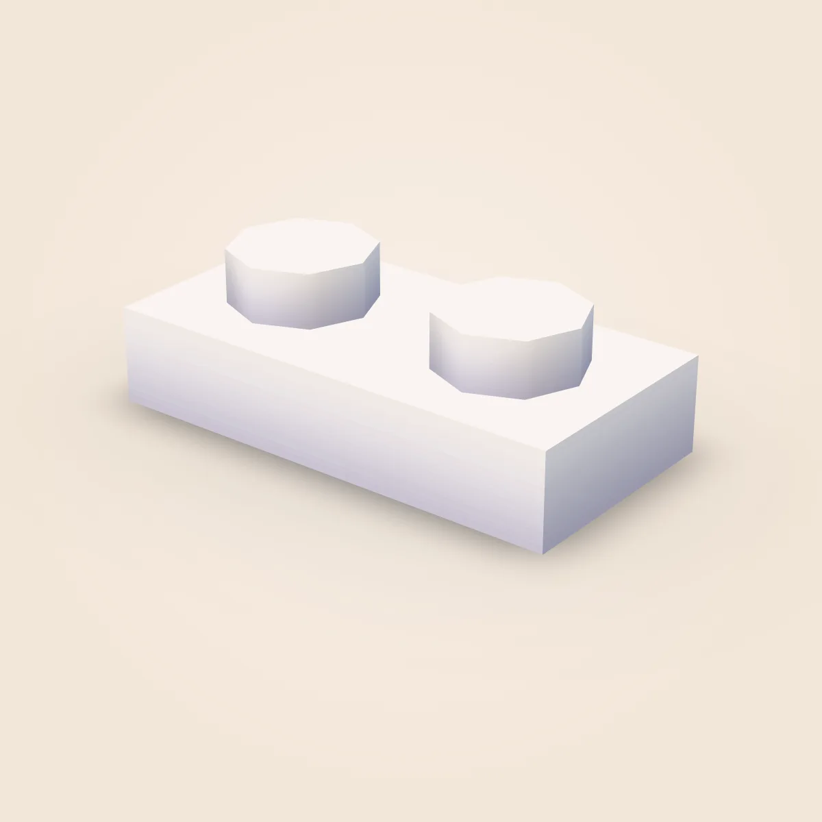 Round Simple Plate 1x2 Model