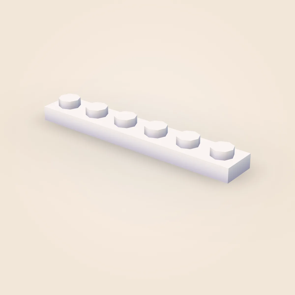 Round Simple Plate 1x6 Model