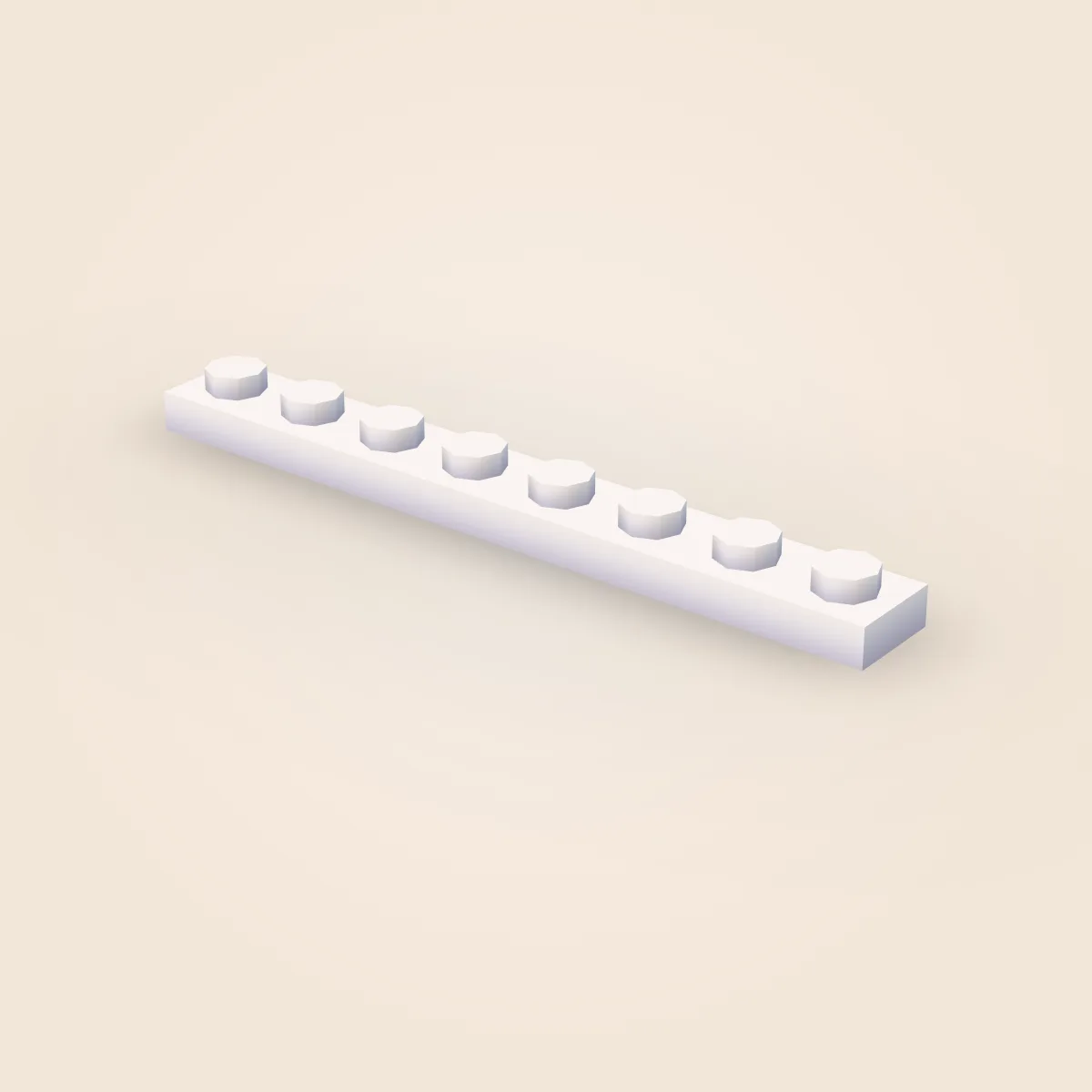 Round Simple Plate 1x8 Model