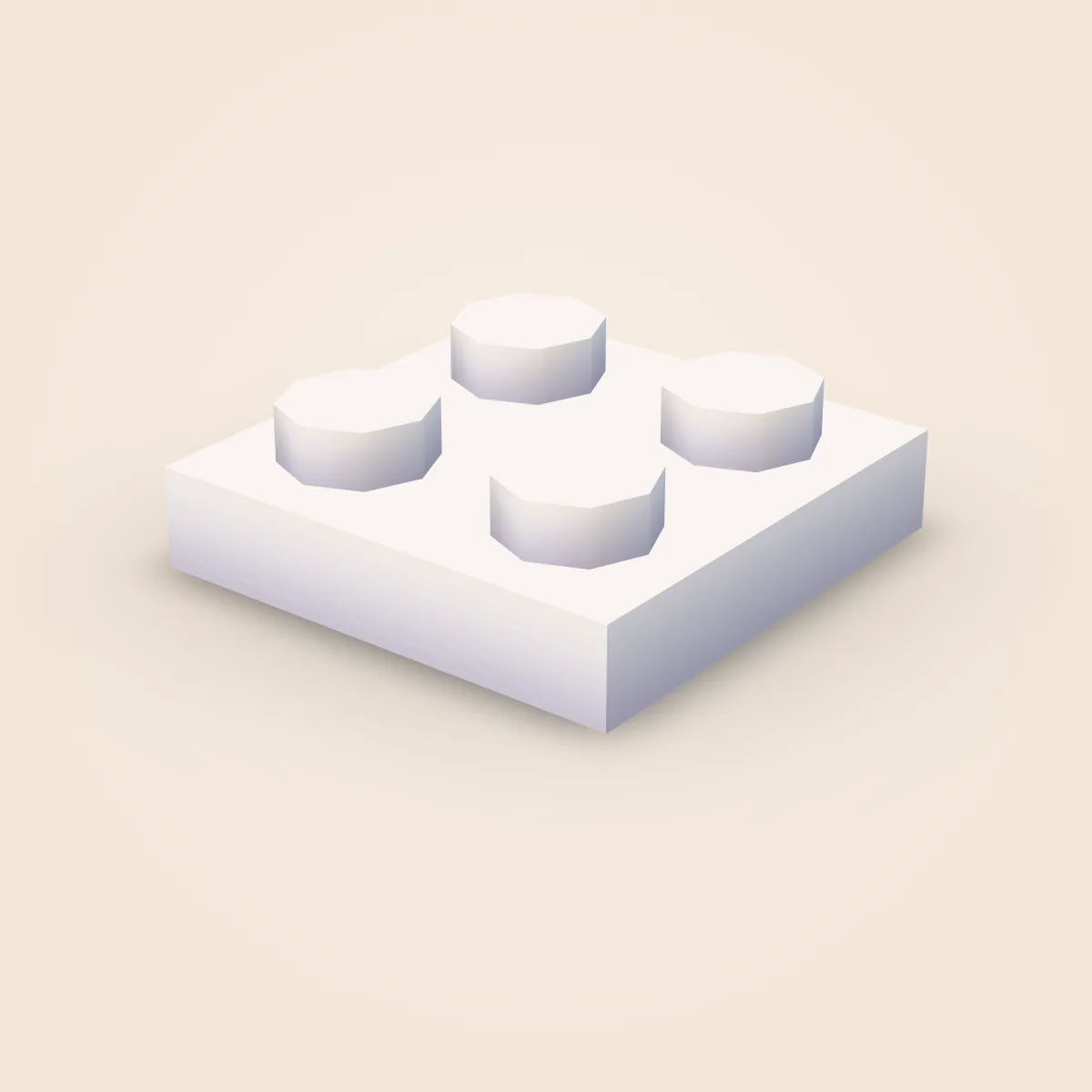 Round Simple Plate 2x2 Model