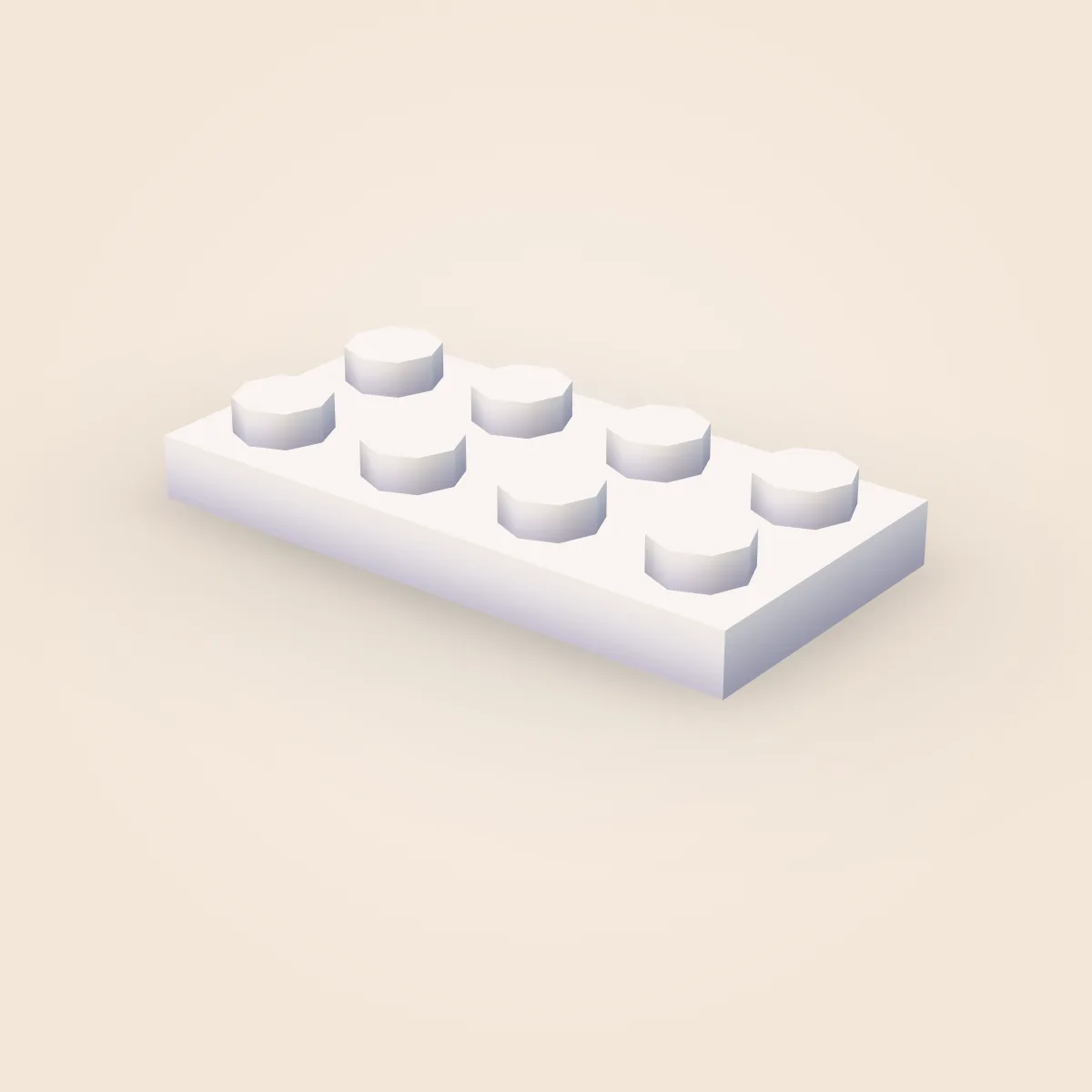 Round Simple Plate 2x4 Model