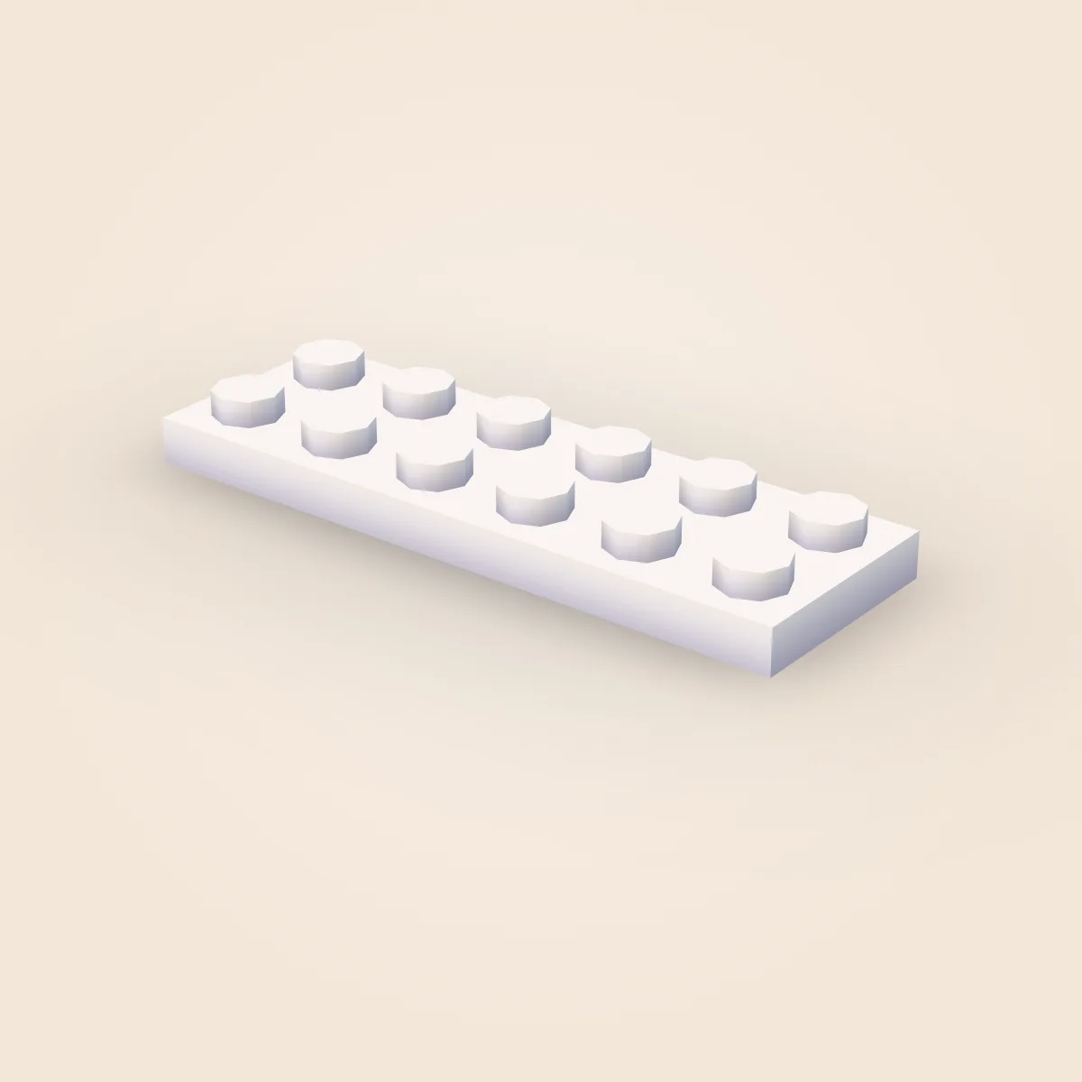 Round Simple Plate 2x6 Model