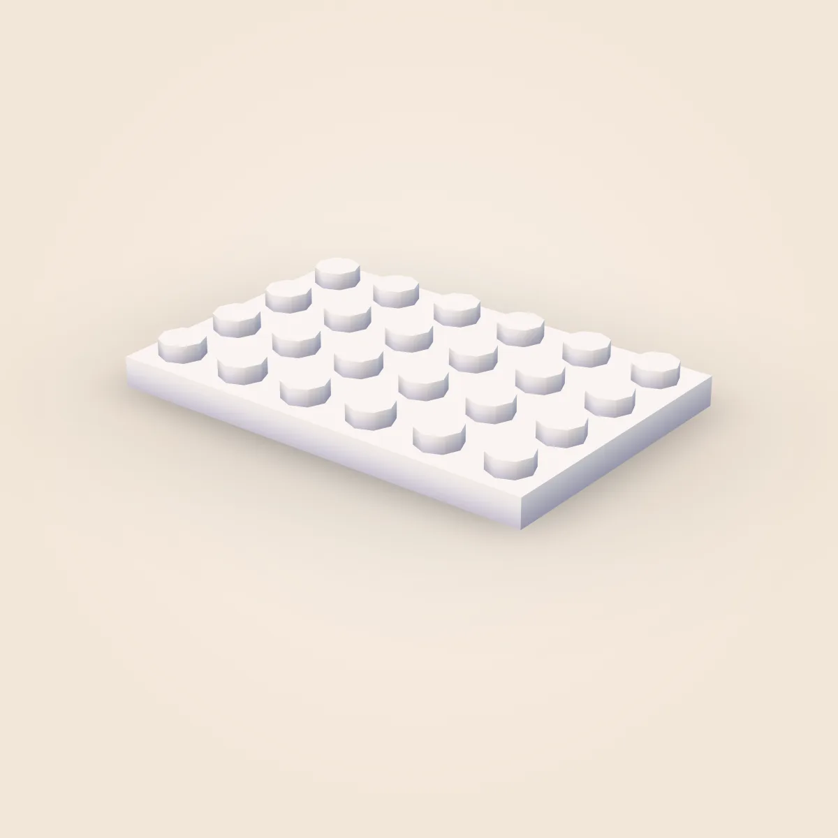 Round Simple Plate 4x6 Model