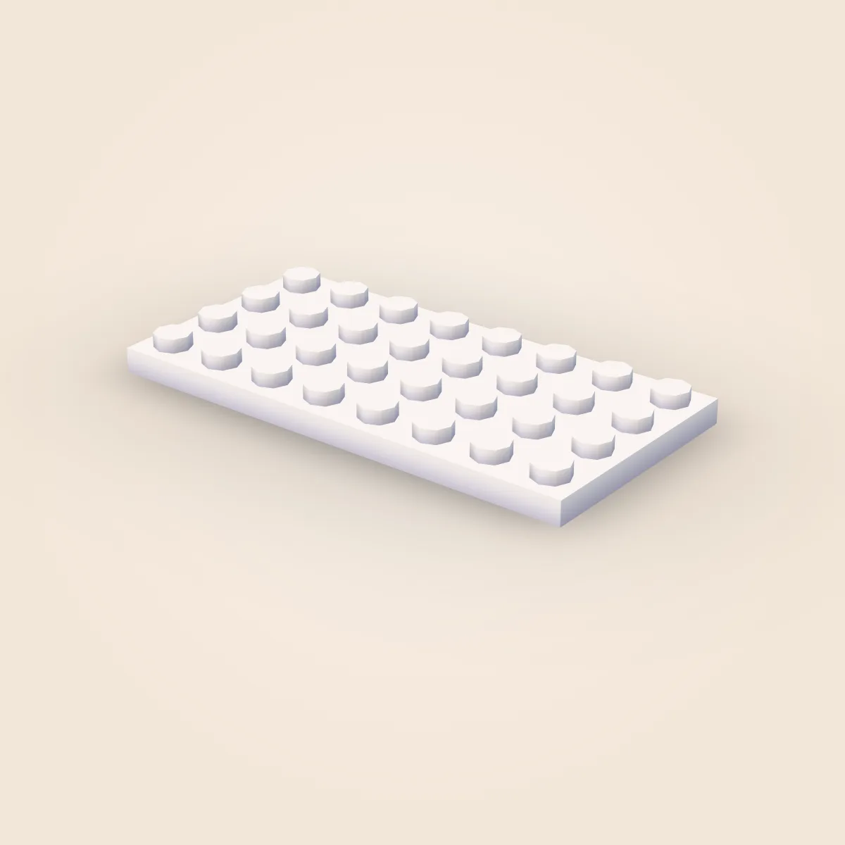 Round Simple Plate 4x8 Model