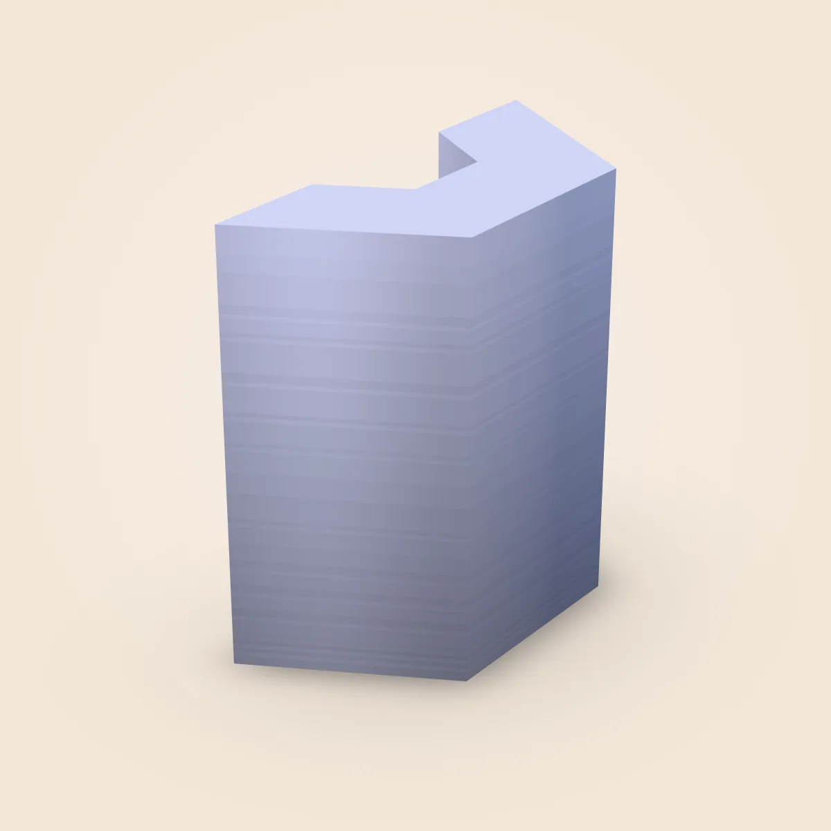 Shape Hollow Hexagon Half Model
