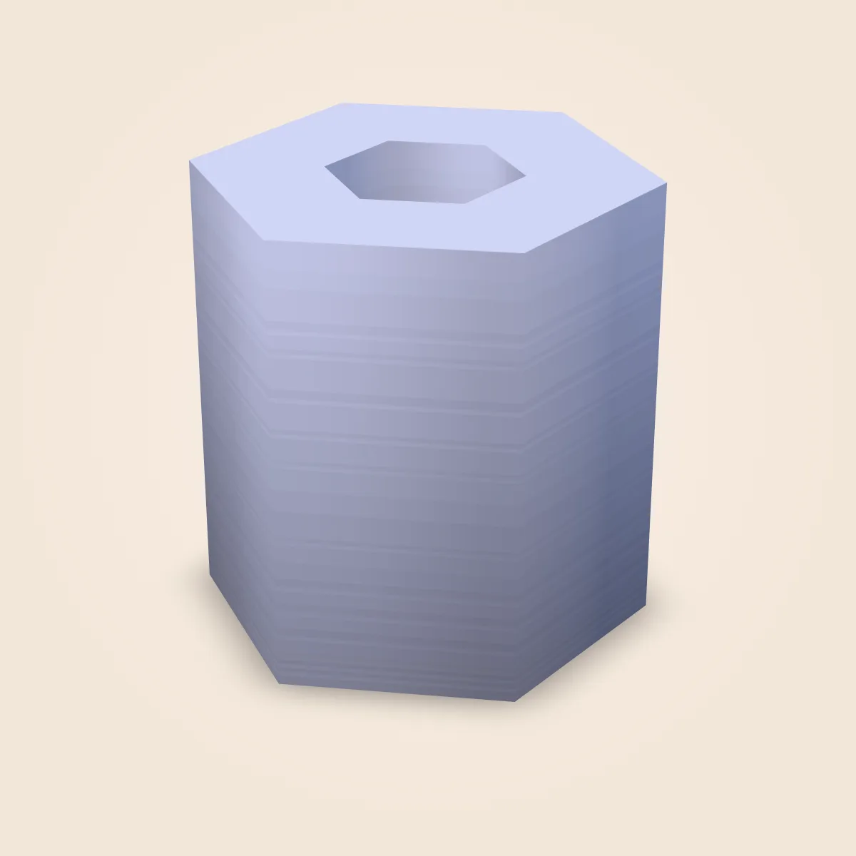 Shape Hollow Hexagon Model