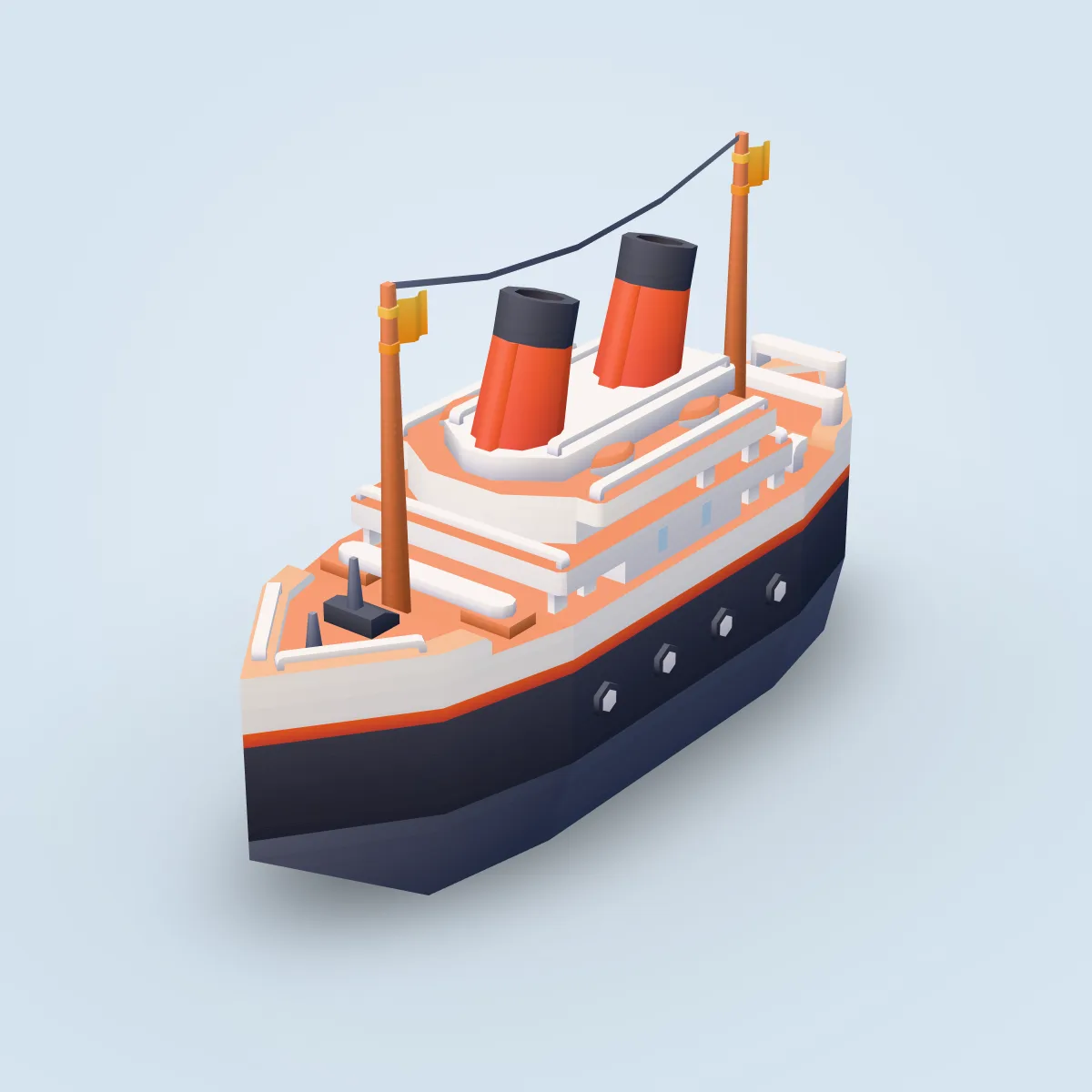 Ship Ocean Liner Small Model