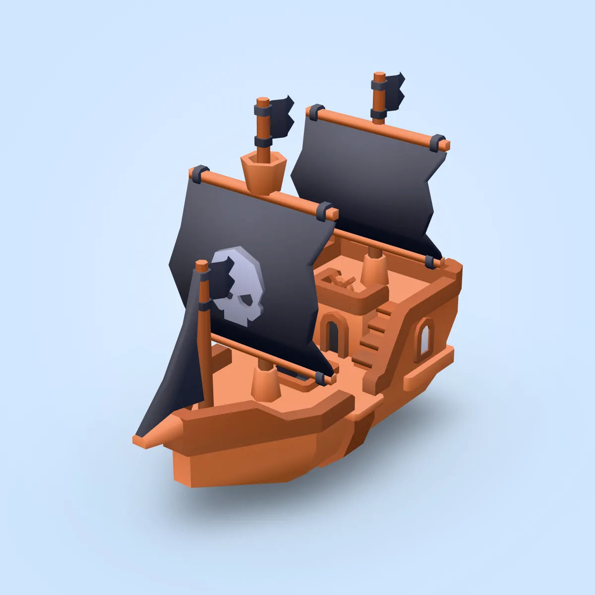 Ship Pirate Medium Model