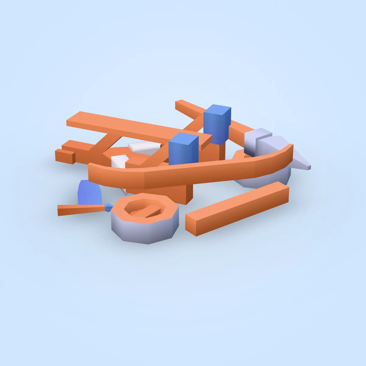 Siege Ballista Demolished Model