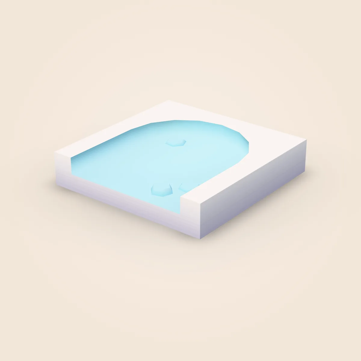 Snow Tile End Round Model