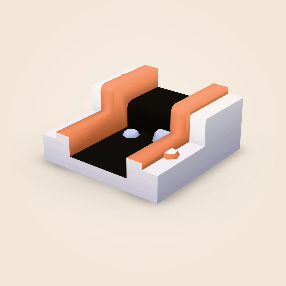 Snow Tile River Waterfall Model