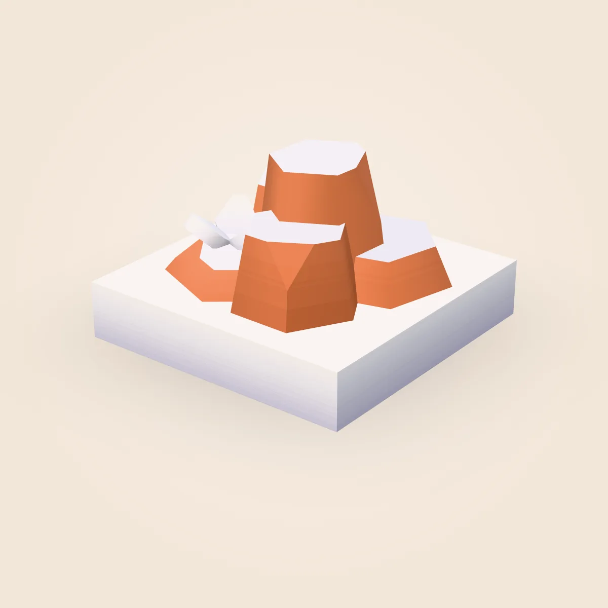 Snow Tile Rock Model