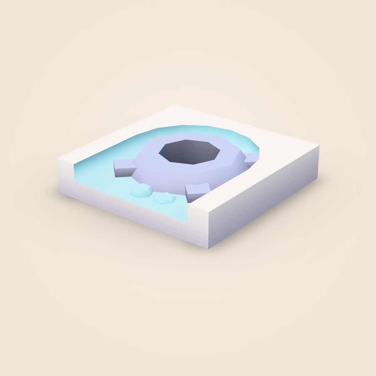 Snow Tile Spawn End Round Model