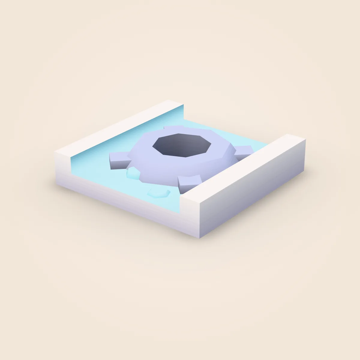 Snow Tile Spawn Round Model