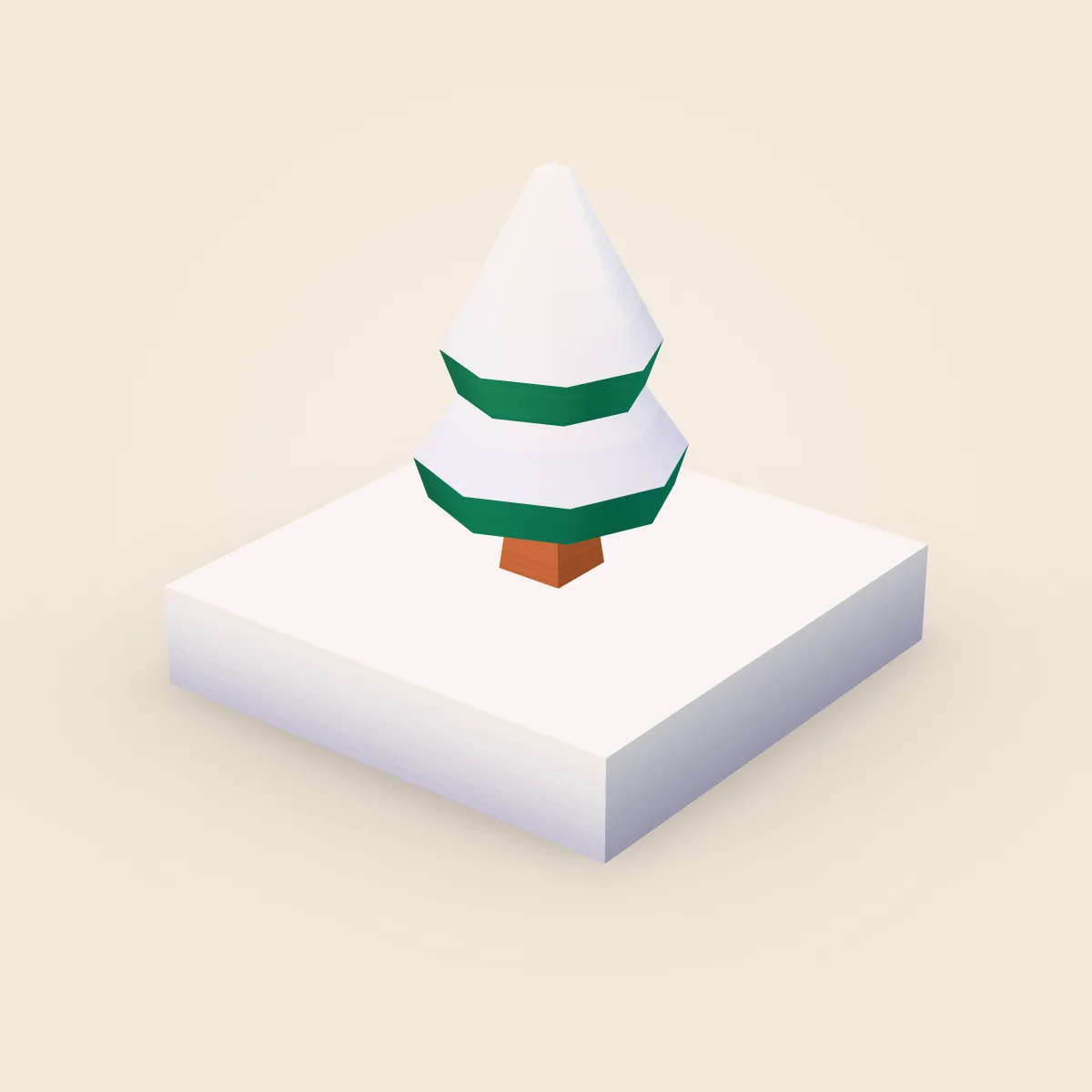 Snow Tile Tree Model