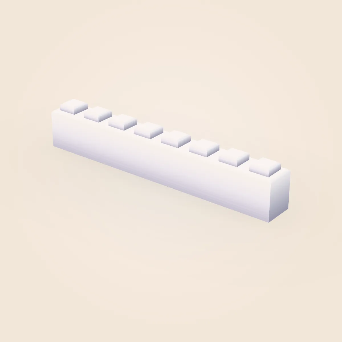 Square Detailed Brick 1x8 Model