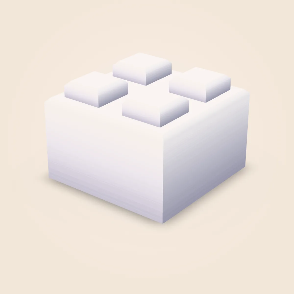 Square Detailed Brick 2x2 Model