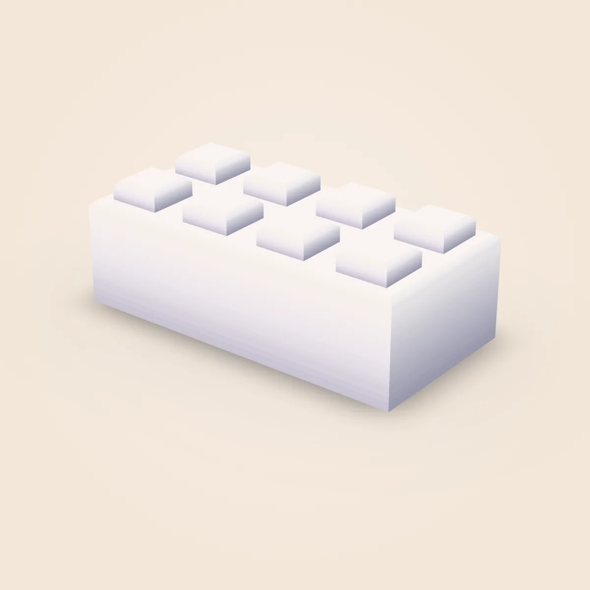 Square Detailed Brick 2x4 Model