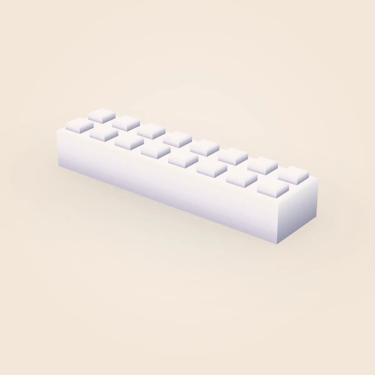 Square Detailed Brick 2x8 Model