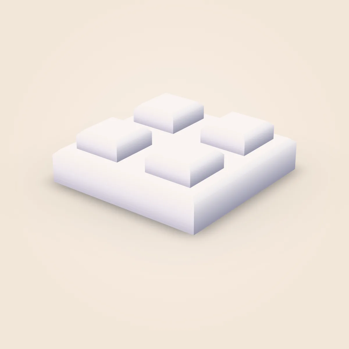 Square Detailed Plate 2x2 Model