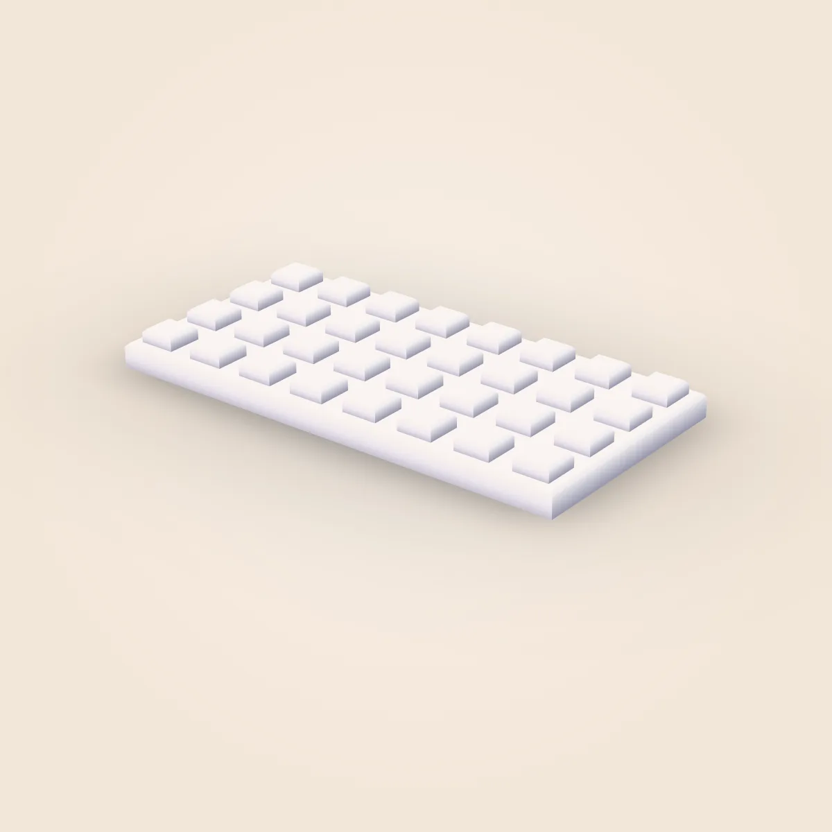 Square Detailed Plate 4x8 Model