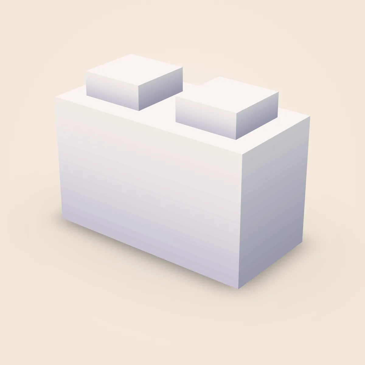 Square Simple Brick 1x2 Model