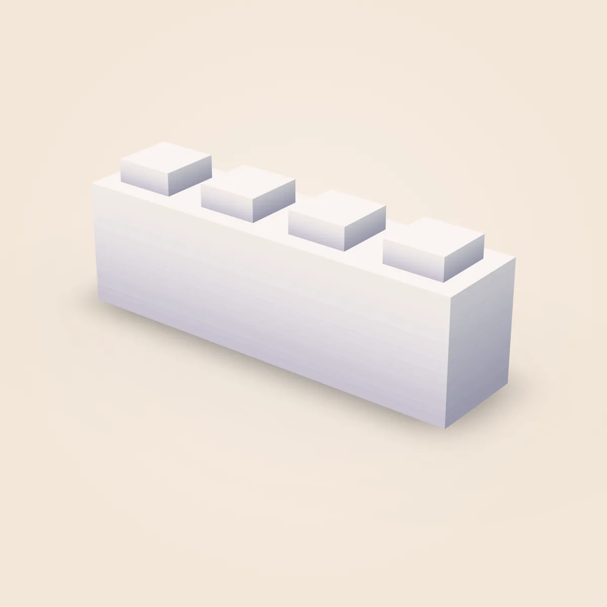 Square Simple Brick 1x4 Model