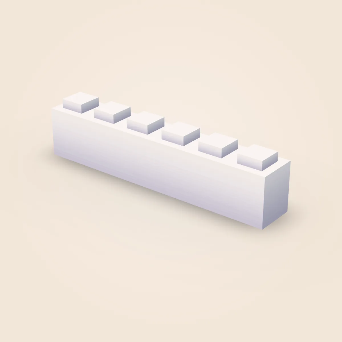 Square Simple Brick 1x6 Model