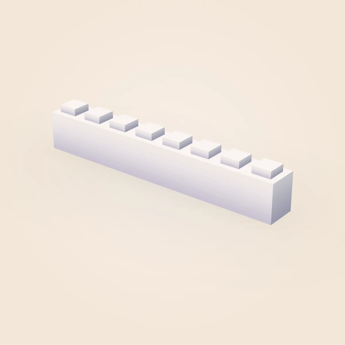Square Simple Brick 1x8 Model