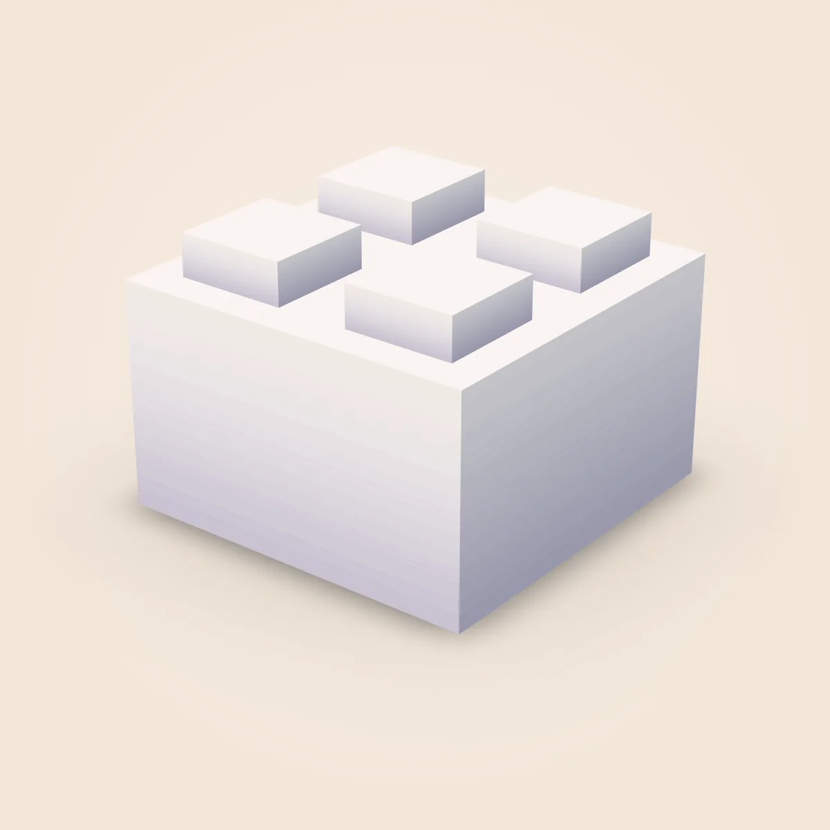 Square Simple Brick 2x2 Model
