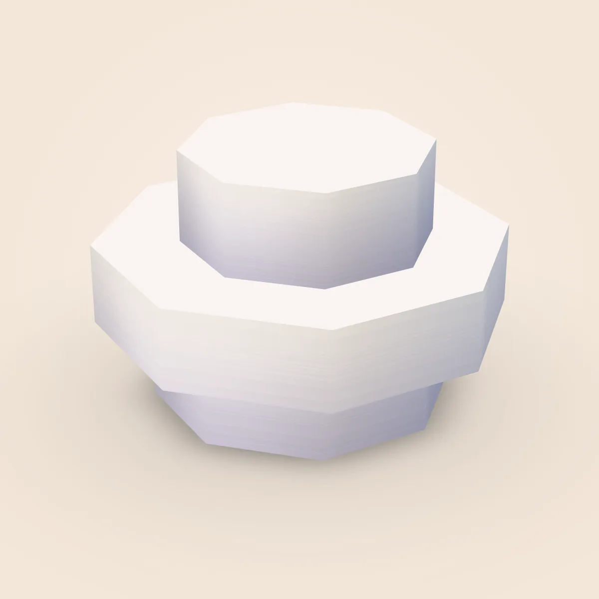 Square Simple Plate 1x1 Round Model
