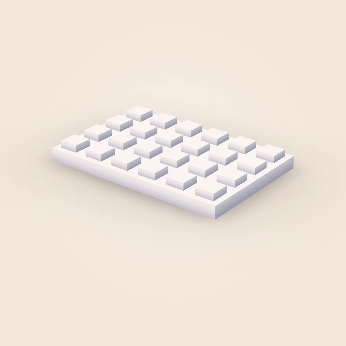Square Simple Plate 4x6 Model