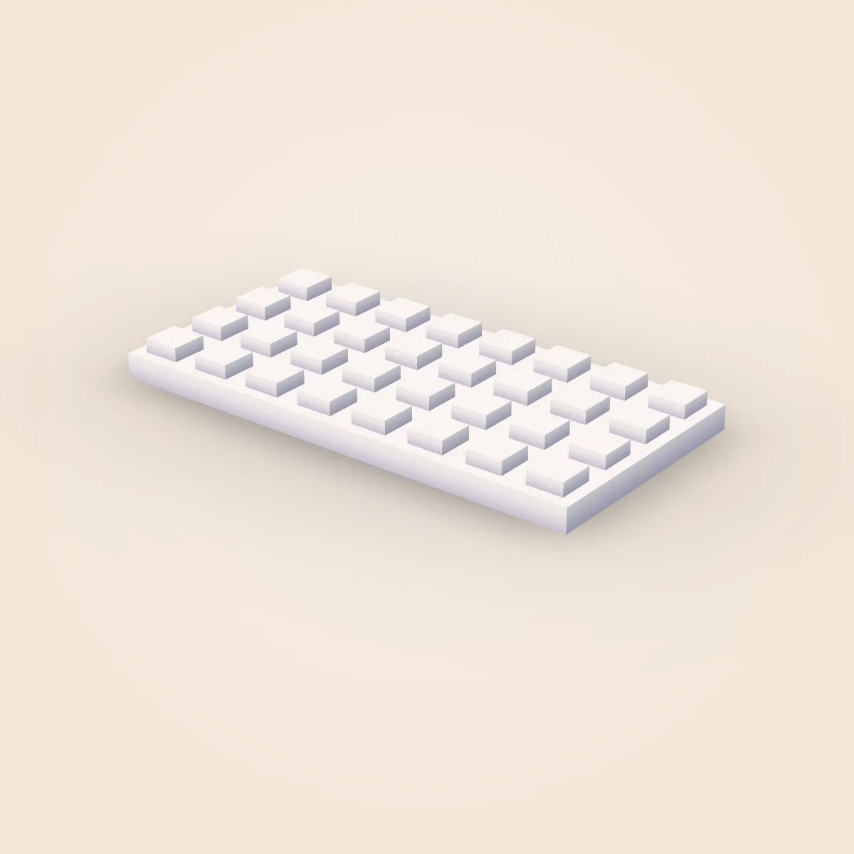 Square Simple Plate 4x8 Model
