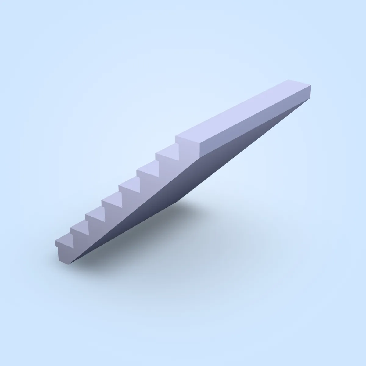 Stairs Wide Stone Model