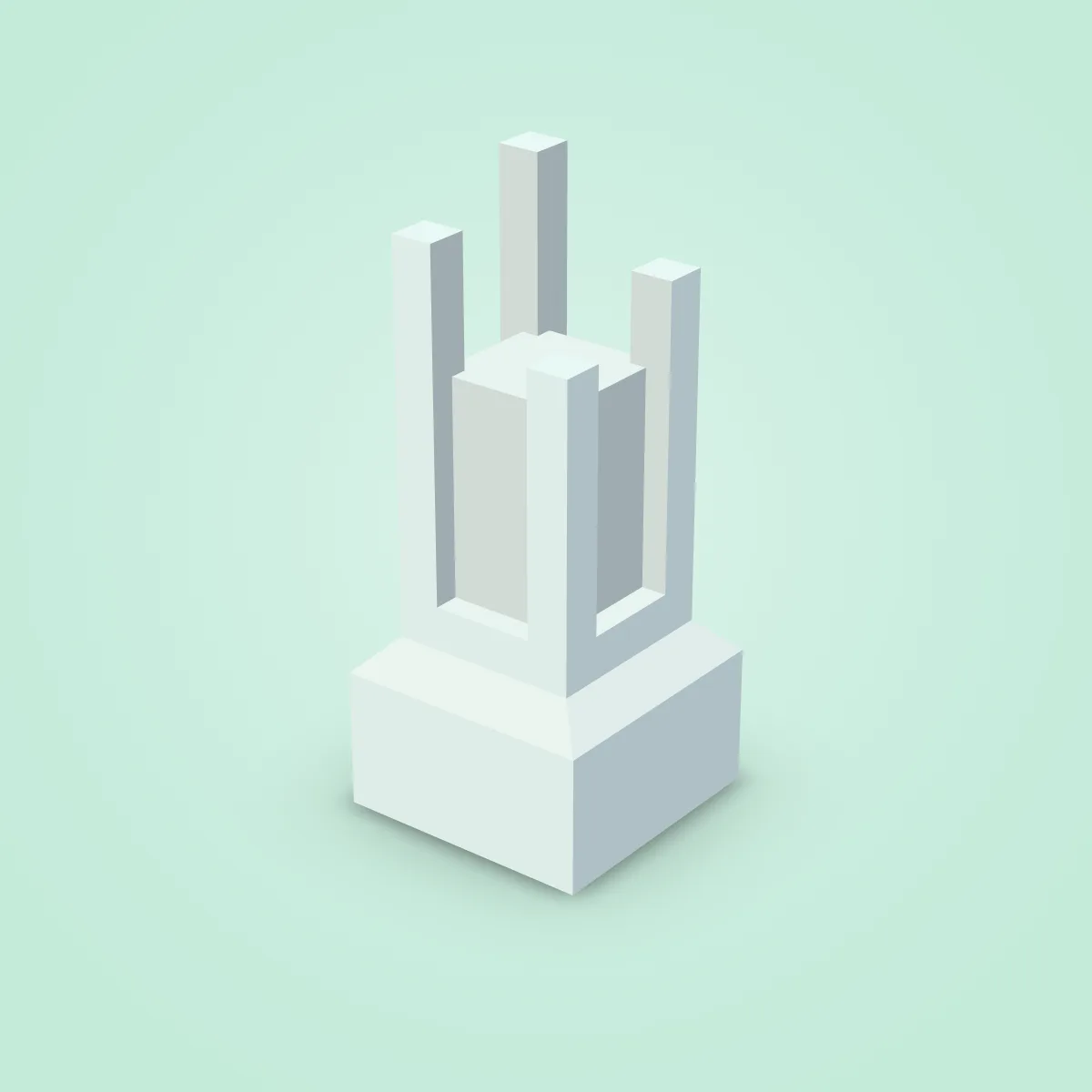 Statue Column Damaged Model