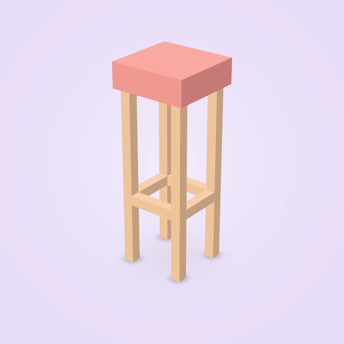 Stool Bar Square Model