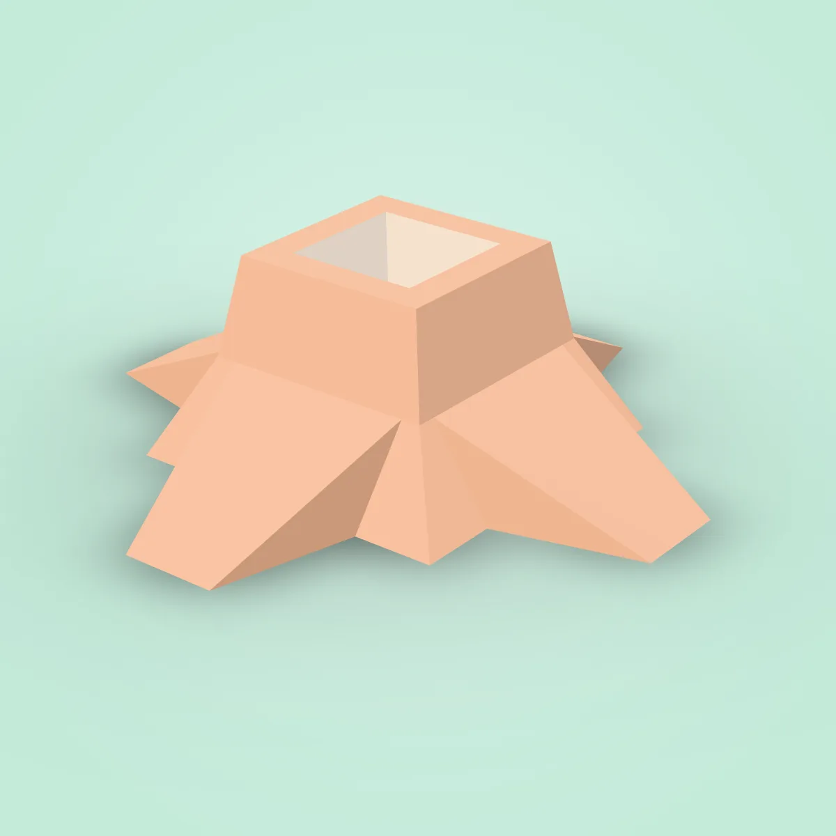 Stump Square Detailed Wide Model