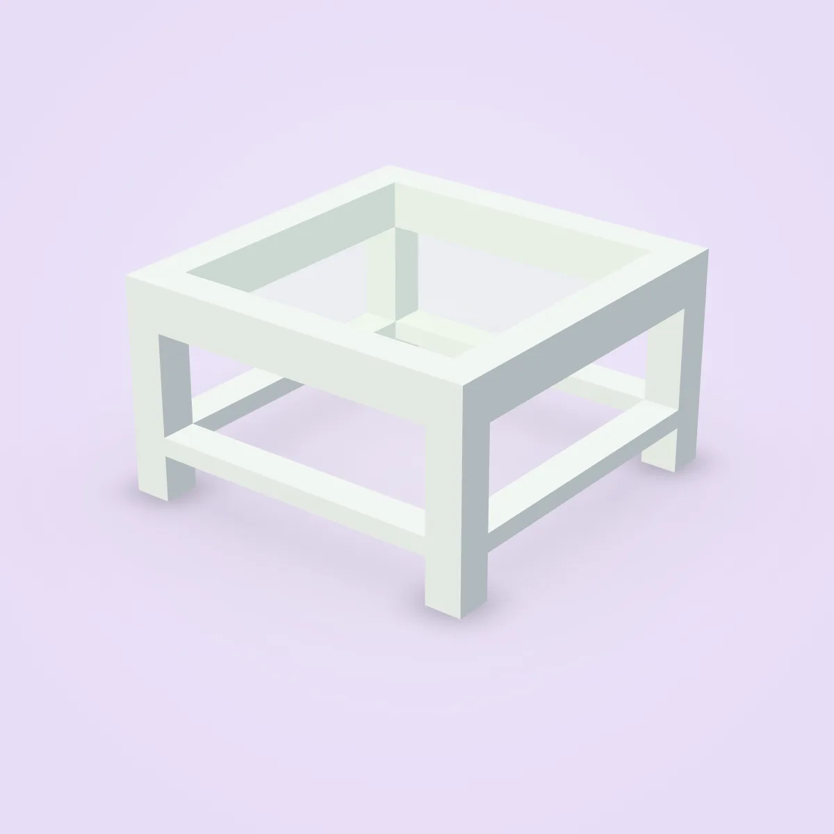 Table Coffee Glass Square Model