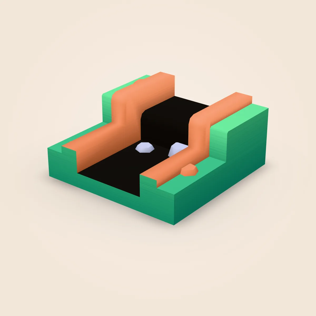 Tile River Waterfall Model