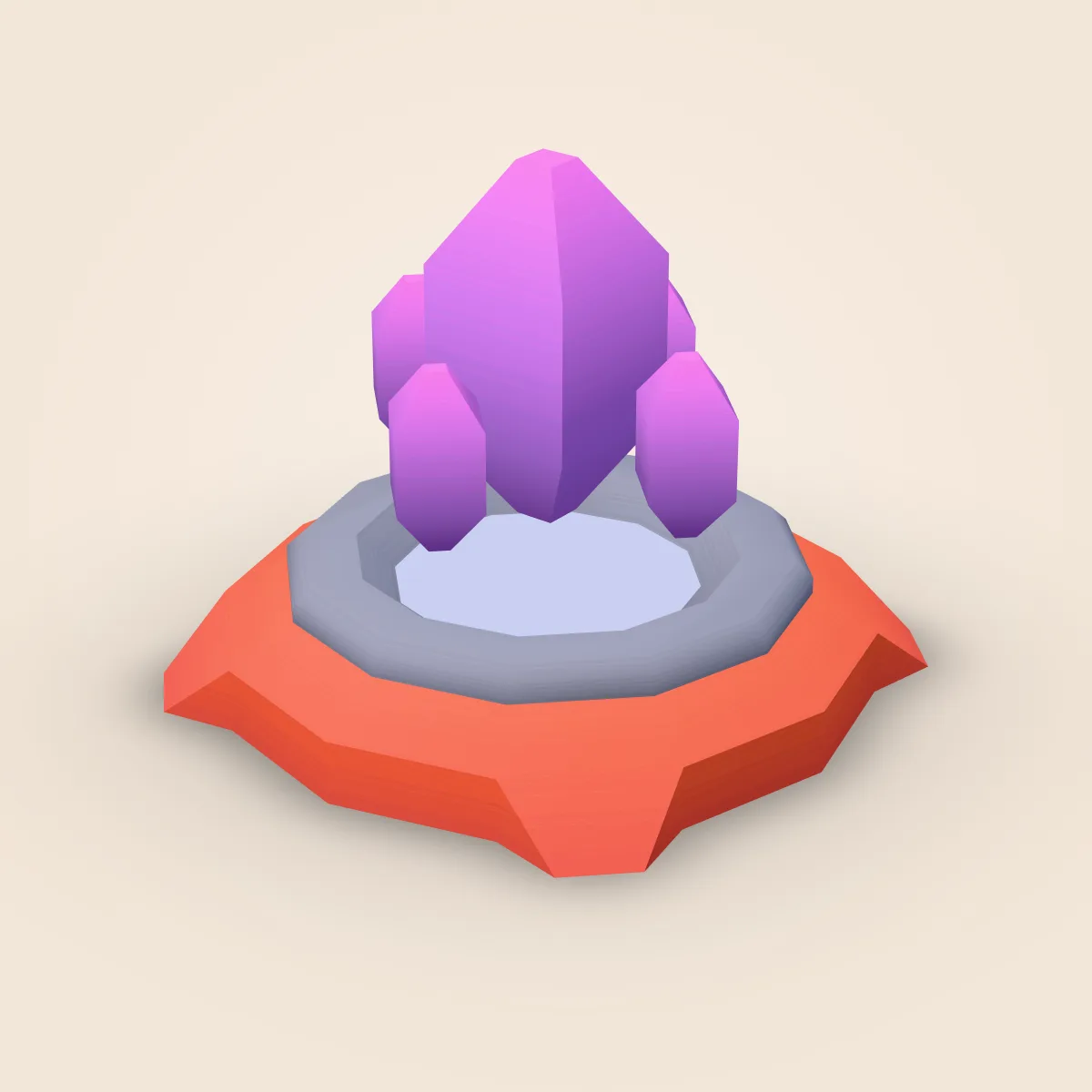 Tower Round Crystals Model